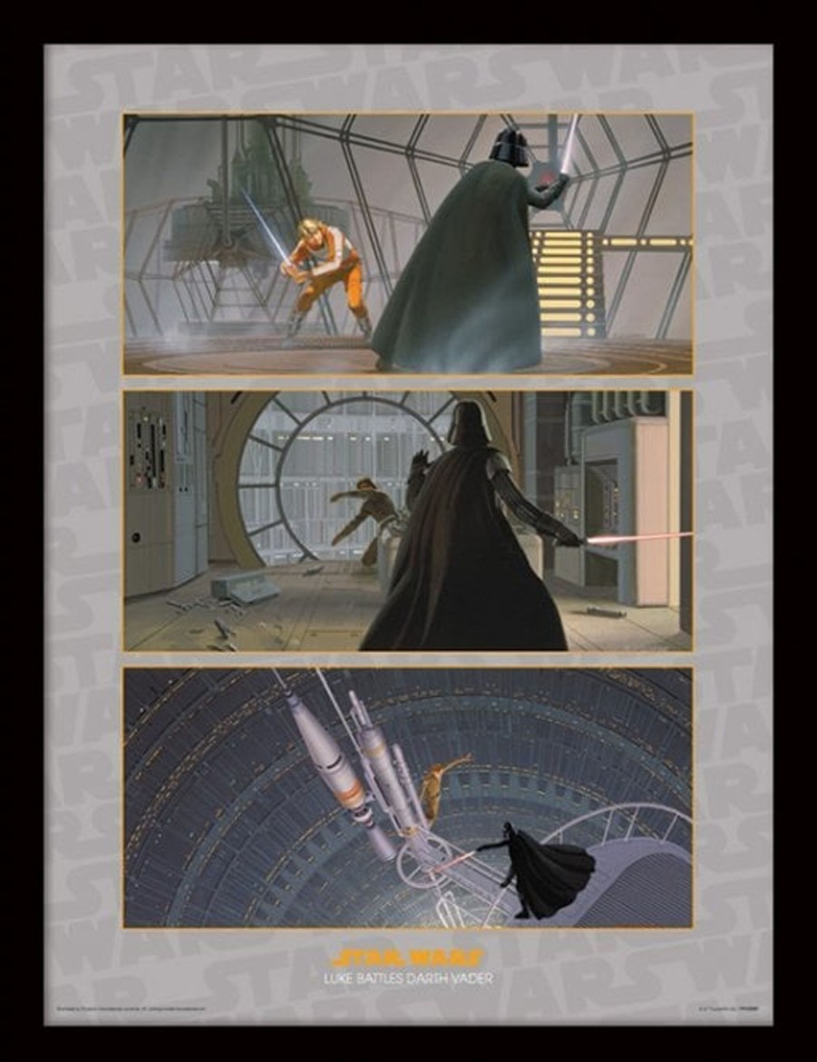 Decoratie Pyramid | Star Wars - Collector Print Hq 32X42 - Luke Battles Darth Vader