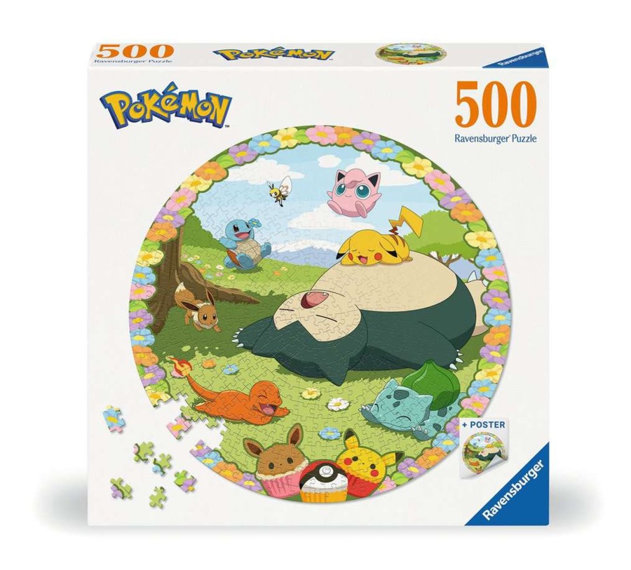 Spelletjes Ravensburger | Pokemon - Puzzle Round 500P - Pokemon On Flowers