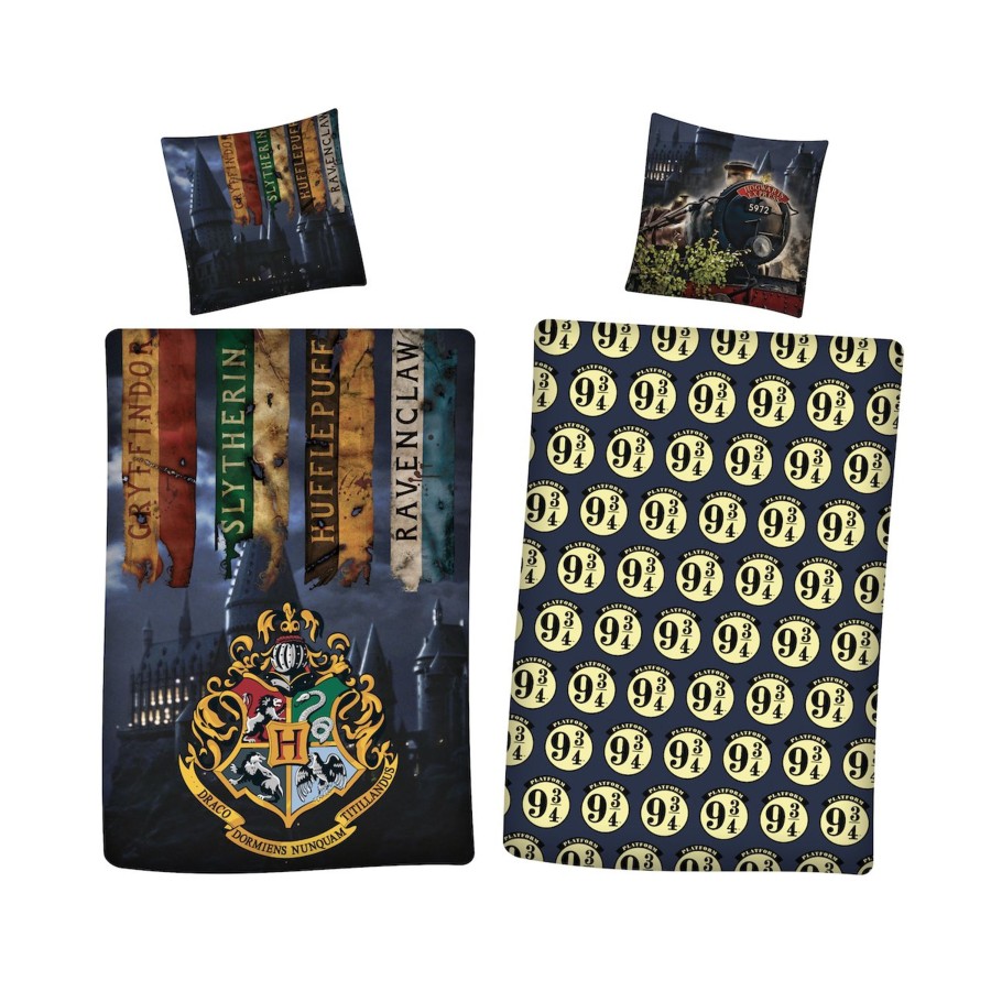 Decoratie AyMax | Harry Potter - Duvet Cover 140X200Cm - 9 3/4 '100% Microfiber'