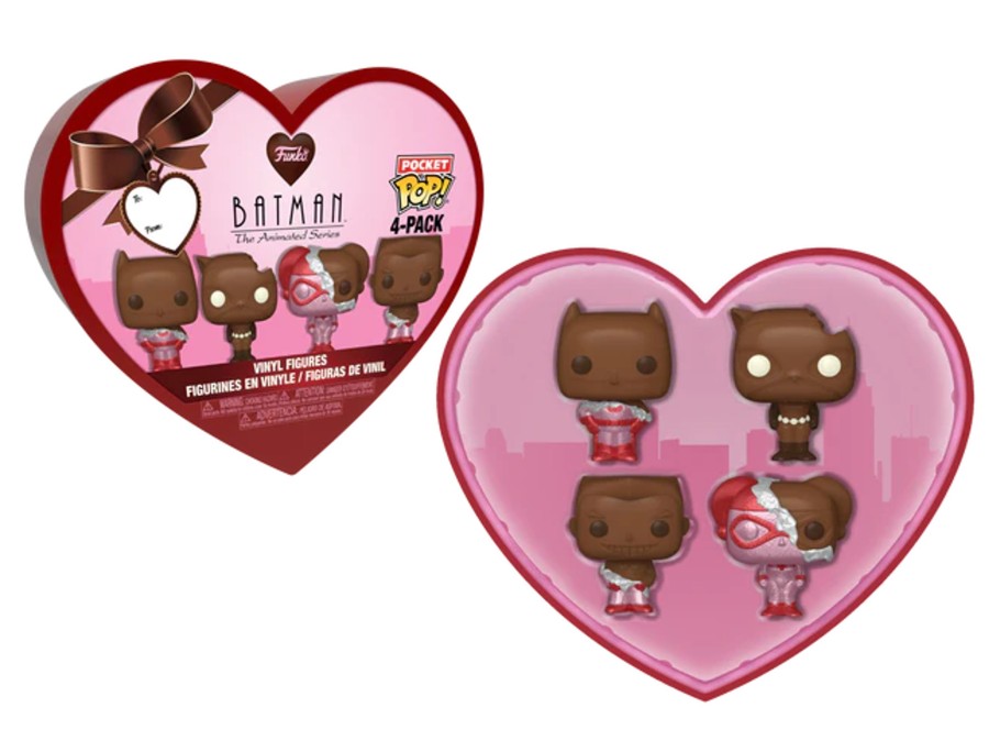 Figuren Funko | Dc - Pocket Pop Keychains 4 Pack- Valentine (Chocolate Look)