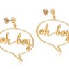 Accessoires Couture Kingdom | Disney Mickey Mouse - Oh Boy Earrings 'Gold Plated'