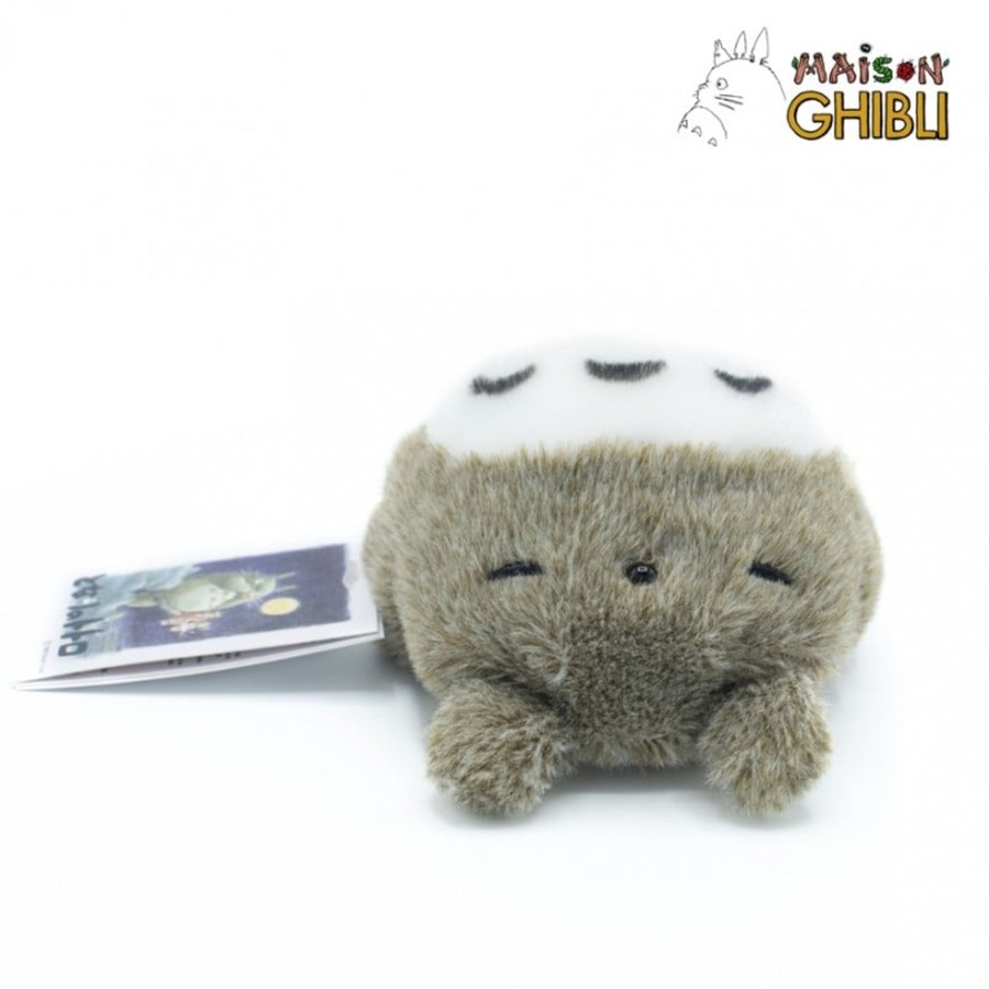 Figuren Semic | My Neighbor Totoro - Grey Totoro Lying Down - Fluffy Beanbag Plush 7Cm