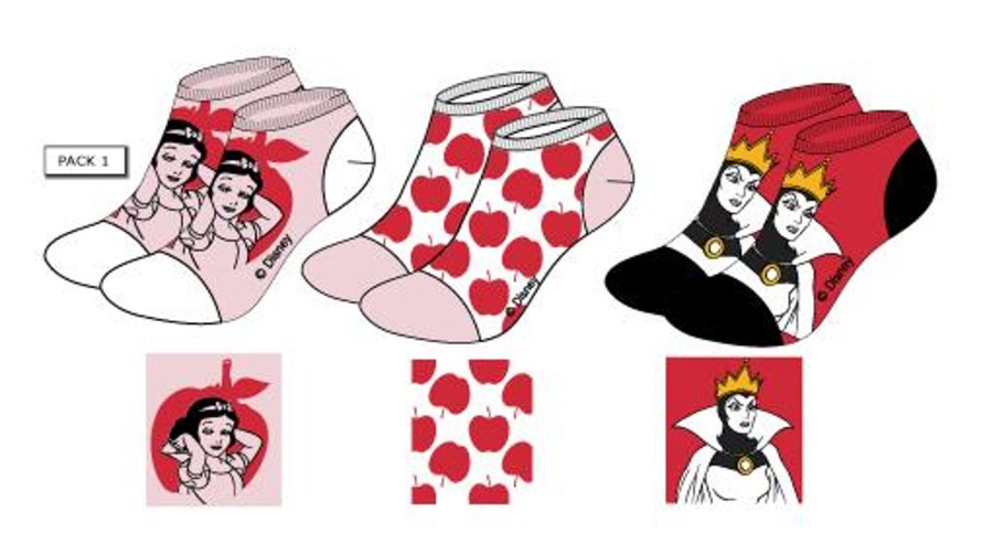 Kleding ShopForGeek | Disney - Snow White - Pack Of 3 Socks Woman Pack 1 (T36/38)