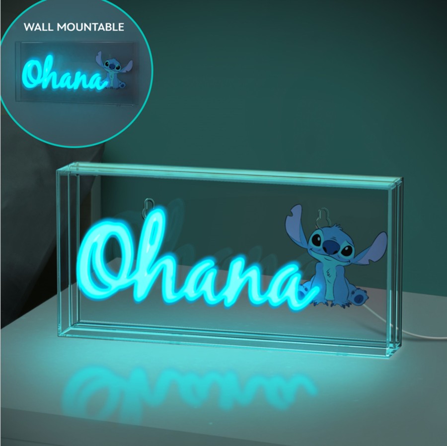 Kantoor Paladone | Lilo & Stitch - Ohana - Led Neon Light 15.5X30.5Cm