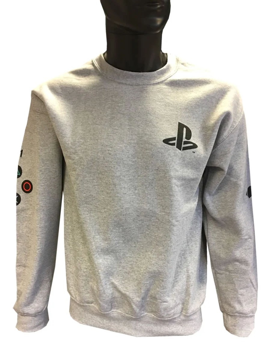 Kleding ShopForGeek | Playstation - Sweat Ps Controller Icons Sleeve Print (Xxl)