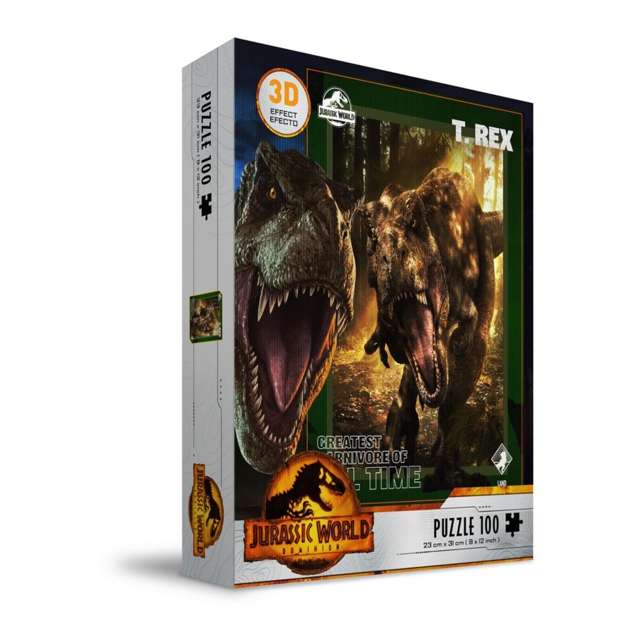 Spelletjes SD Toys | Jurassic World - T-Rex Poster - Puzzle 3D Effect 100P