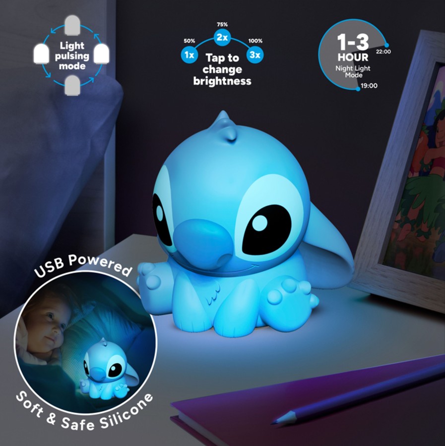 Kantoor Paladone | Lilo & Stitch - Stitch - Silicone Light Rechargeable 15Cm