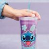 Keuken Stor | Stitch - Purple Glitter - Fashion Straw Tumbler - Size 560Ml