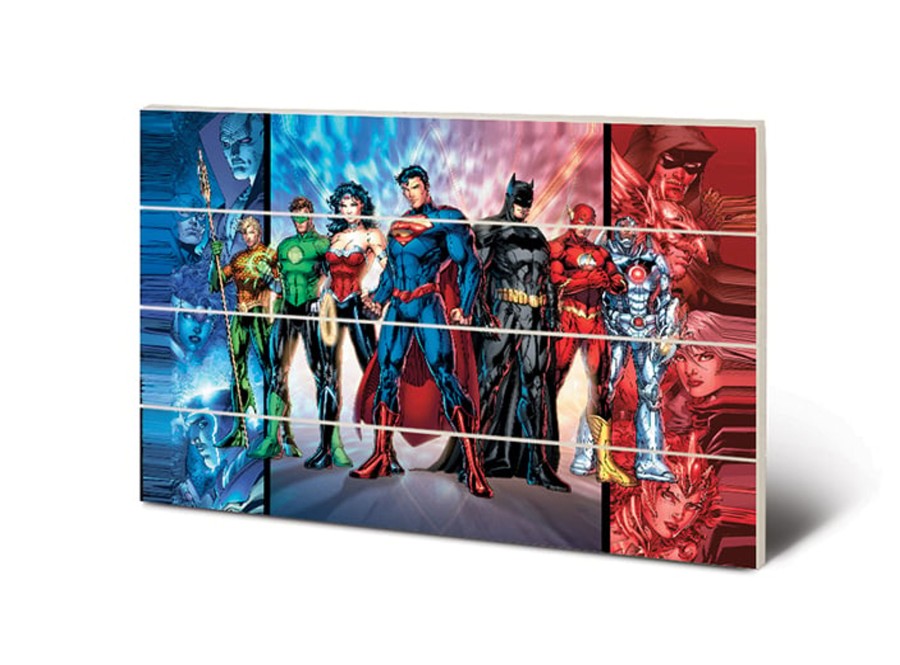 Decoratie Pyramid | Dc Comics - Wood Print 40X59 - Justice League United