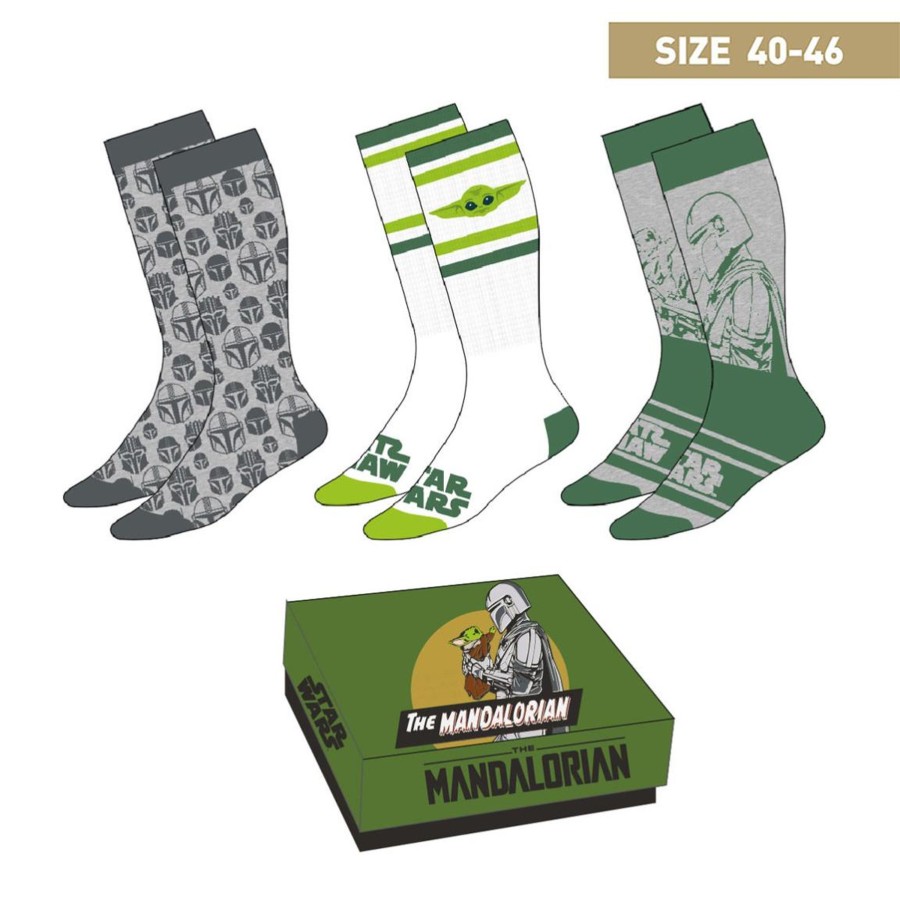 Kleding Cerda | Star Wars - The Mandalorian - 3 Pairs Socks Pack (Size 40-46)