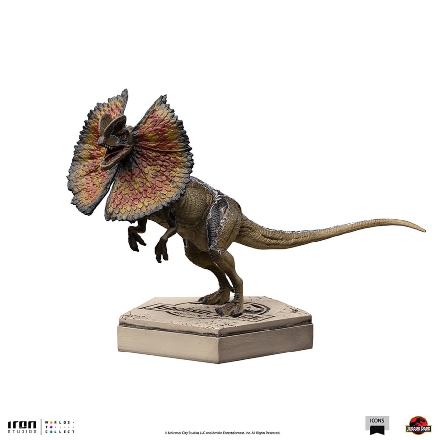 Figuren Iron Studios | Jurassic Park - Dilophosaurus - Statue Icons 9 X 6,7 X 12,5Cm