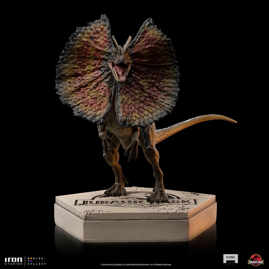 Figuren Iron Studios | Jurassic Park - Dilophosaurus - Statue Icons 9 X 6,7 X 12,5Cm