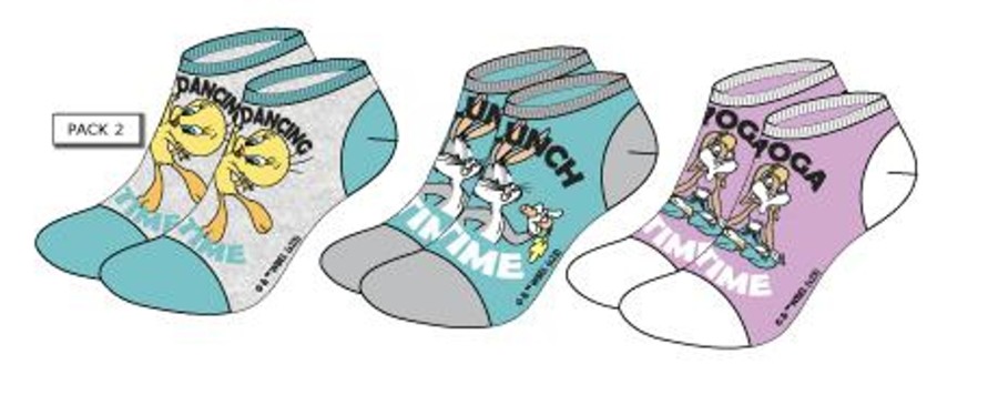 Kleding ShopForGeek | Looney Tunes - Bugs Bunny - Pack Of 3 Woman Socks Pack 2 (T36/38)