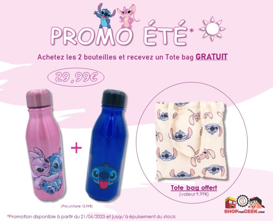 Keuken ShopForGeek | Stitch - Summer Promo : 2 Flessen + Tote Bag Free