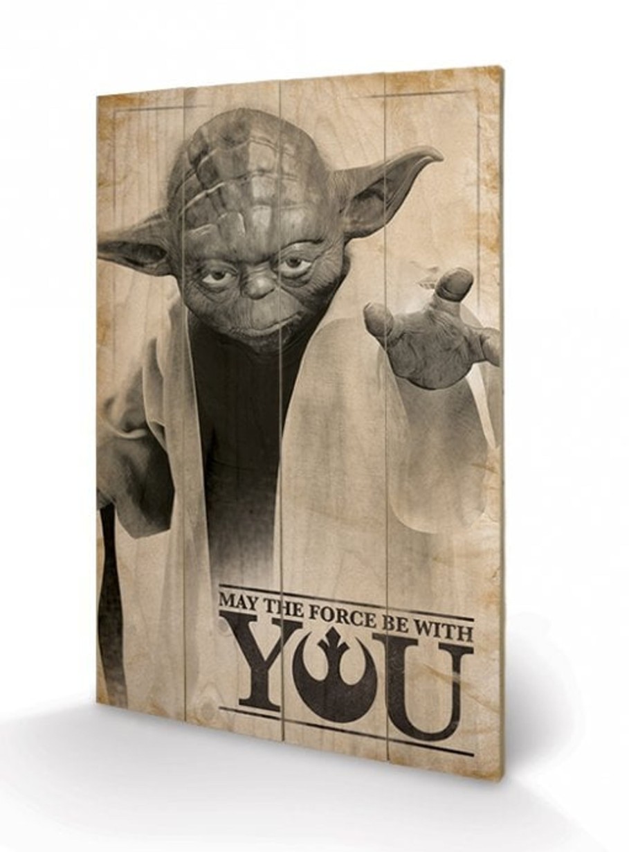 Decoratie Pyramid | Star Wars - May The Force Be With You - Wooden Print 40X59