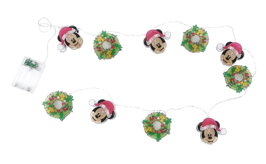 Decoratie ShopForGeek | Minnie - Christmas Lighted Garland - 10 Led - 30 Cm