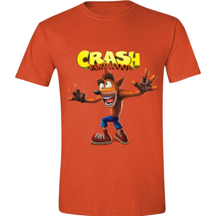 Kleding CRASH BANDICOOT | Crash Bandicoot - T-Shirt Crazy Crash Face (S)