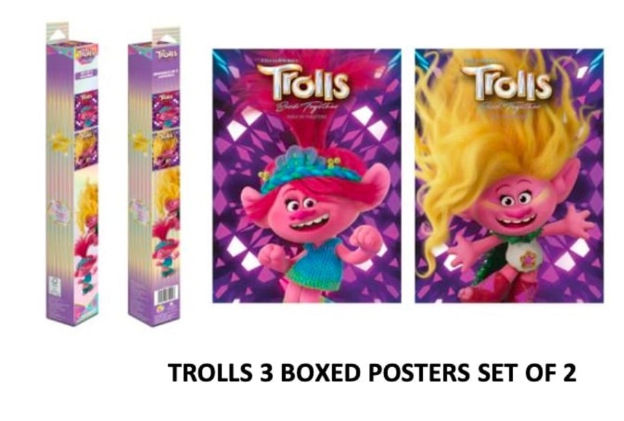 Decoratie Pyramid | Trolls - 2 Posters 52 X 38Cm Set