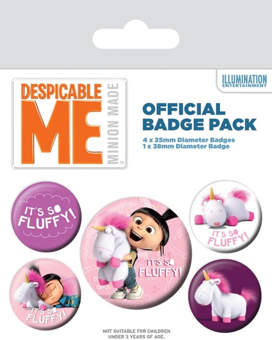 Accessoires Pyramid | Despicable Me - Pack 5 Badges - It'S So Fluffy