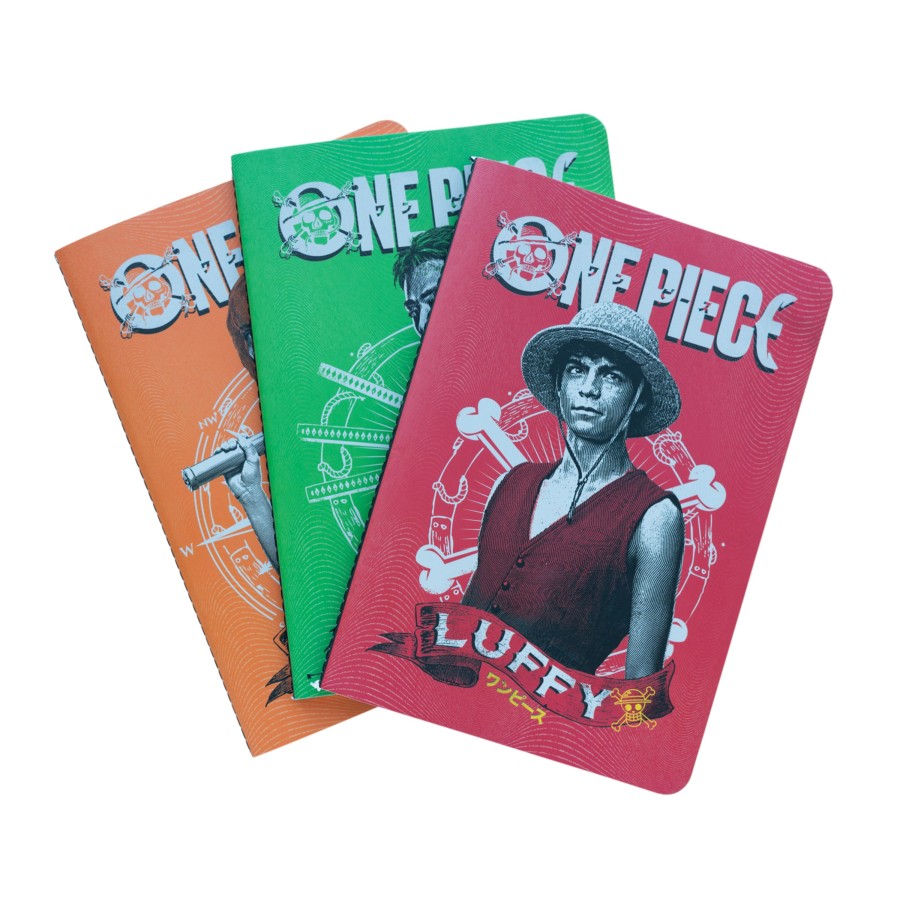 Kantoor ShopForGeek | One Piece Netflix - 3 Pack Of Notebooks - Size A5