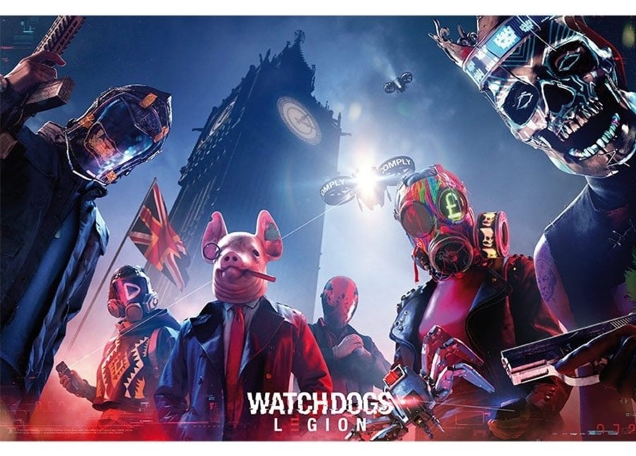 Decoratie ABYstyle | Watch Dogs Legion - Keyart Legion - Poster '91X61'