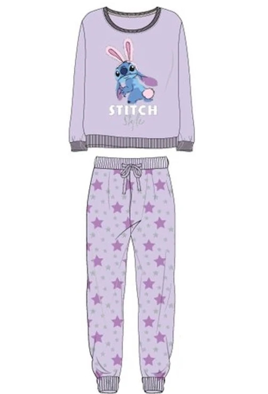 Kleding ShopForGeek | Disney- Winter Pyjama Long Stitch Style Pastel Lilac (Xs)