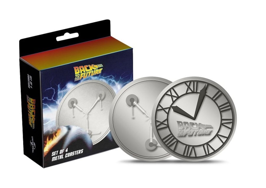 Keuken Fanattik | Back To The Future - Set Of 4 Metal Coasters