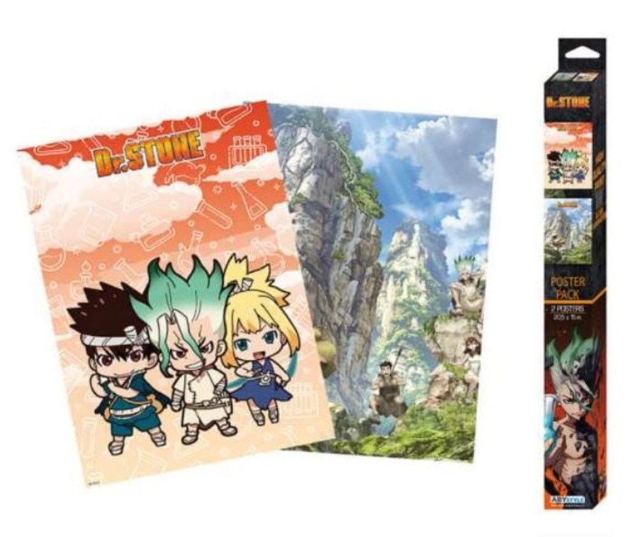 Decoratie ABYstyle | Dr Stone - Artworks - Set 2 Posters '52X38'