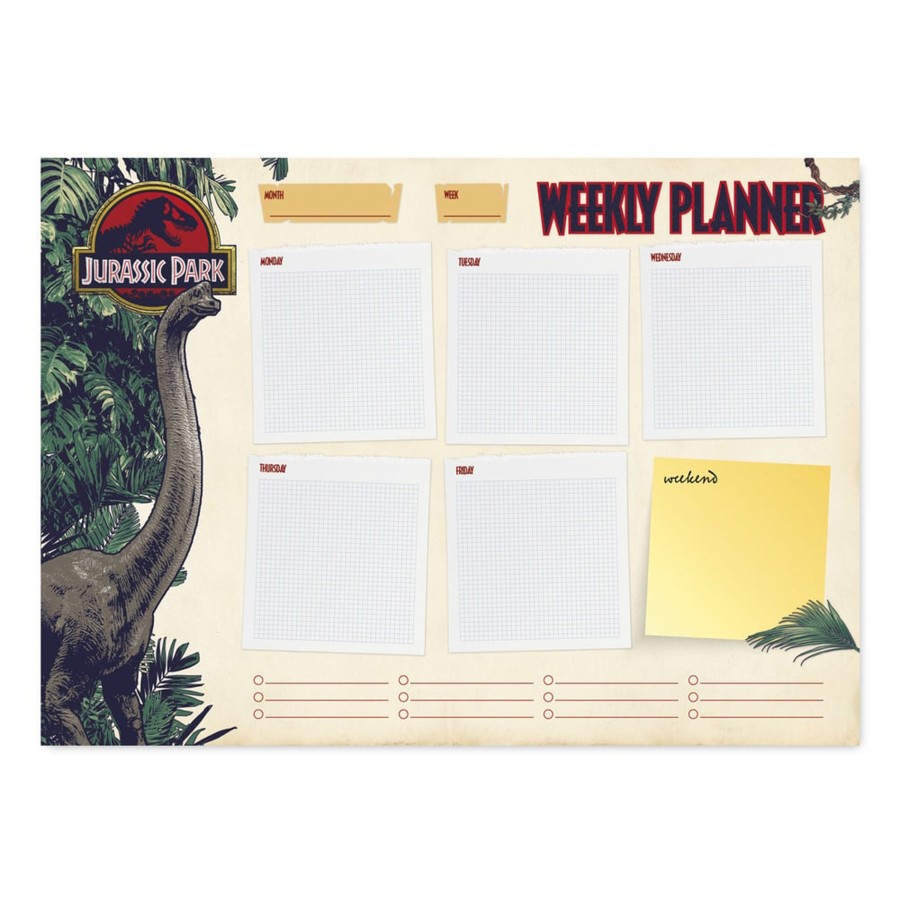 Kantoor Grupo Erik | Jurassic Park - Weekly Planner - A4 Bloc Note