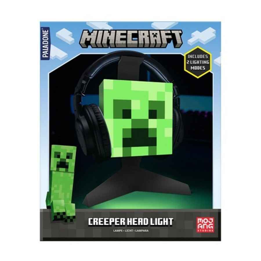 Kantoor Paladone | Minecraft - Creeper Head - Headphone Stand With Light