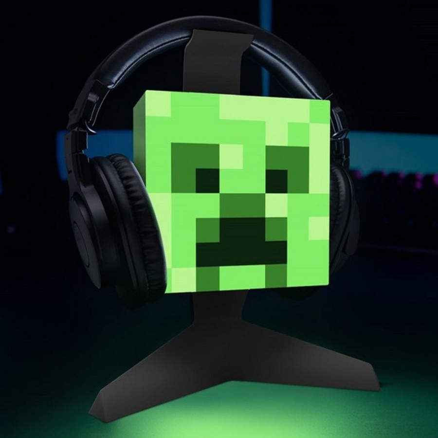 Kantoor Paladone | Minecraft - Creeper Head - Headphone Stand With Light