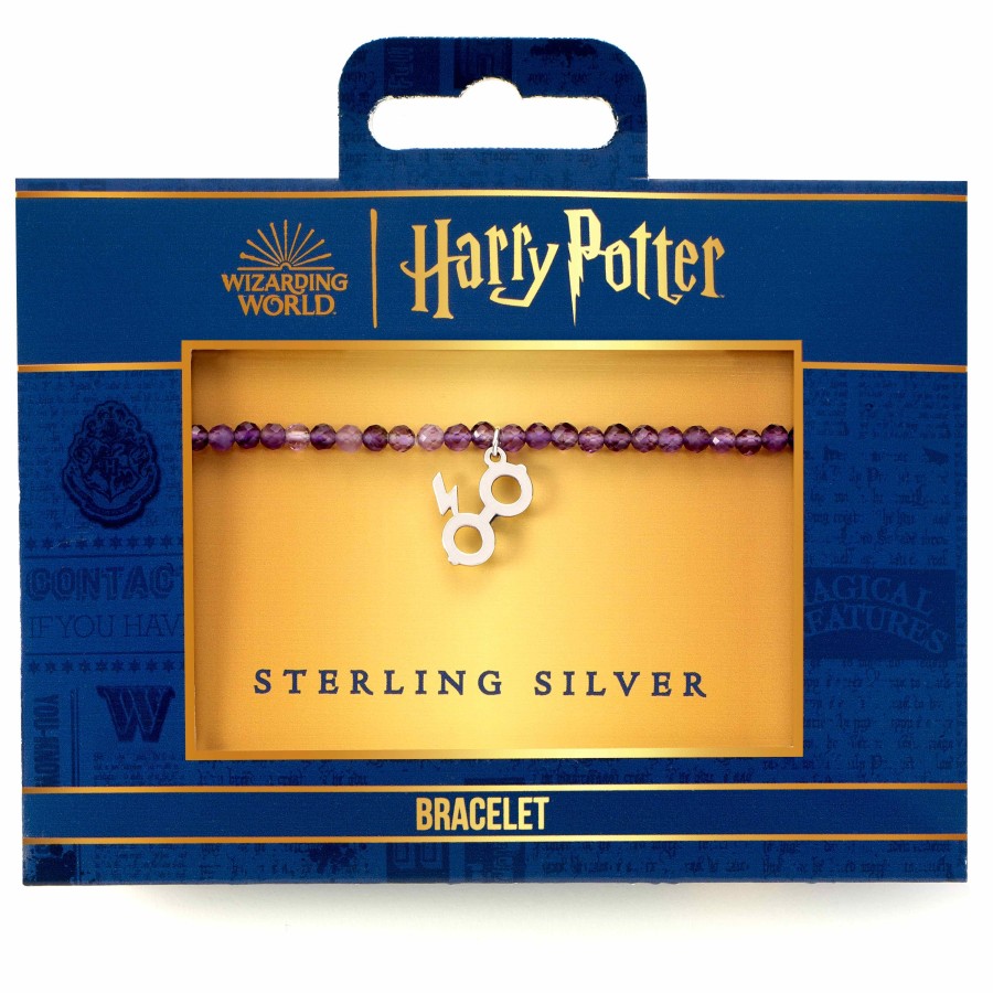 Accessoires Carat | Harry Potter - Lightning Bolt -Sterling Silver Charm & Pearls Bracelet