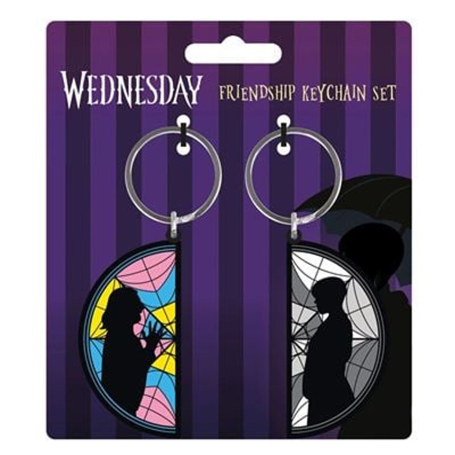 Accessoires Pyramid | Wednesday - Rubber Keychain 2 Pack - Wednesday Enid Window