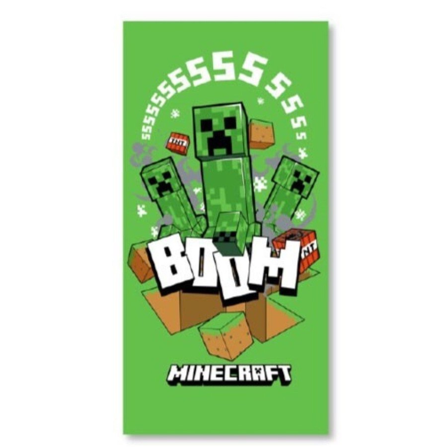 Decoratie AyMax | Minecraft - Creeper - Beach Towel 100% Polyester - 70X140Cm