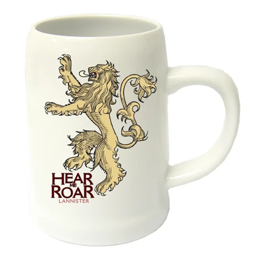 Keuken ShopForGeek | Game Of Thrones - Beer Stein - Hear Me Roar Lannister Ceramic