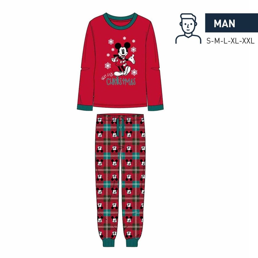 Kleding Cerda | Disney - Mickey - Men Jersey Long Pyjama - (Xl)