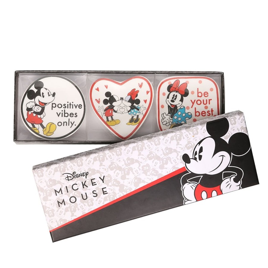 Accessoires Peershardy | Minnie & Mickey - 3 Mini Trinket Tray Set - 20,6X7,2X2,3 Cm