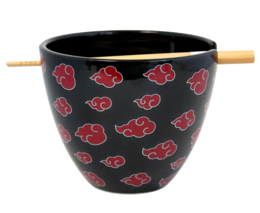 Keuken Just Funky | Naruto - Ramen Bowl With Chopstick 470Ml - Akatsuki Logo