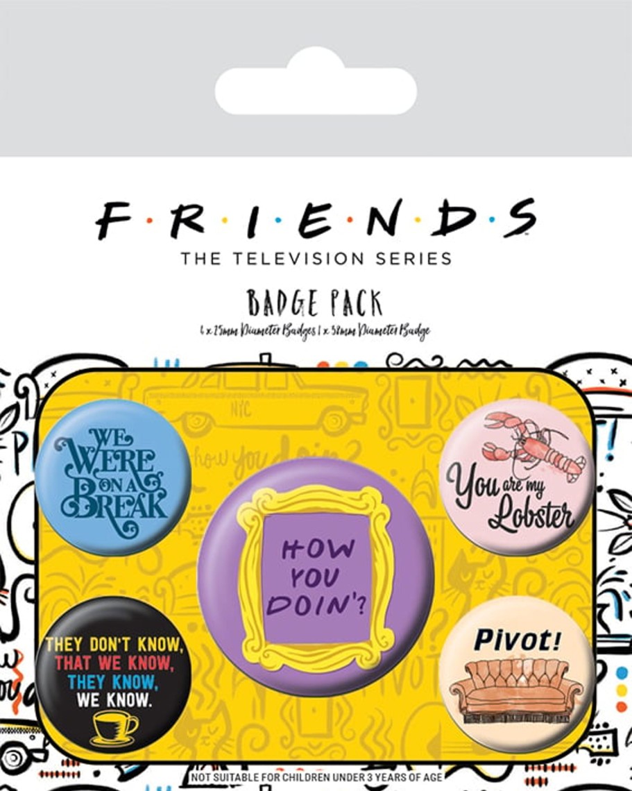 Accessoires Pyramid | Friends - Pack 5 Badges - Quotes