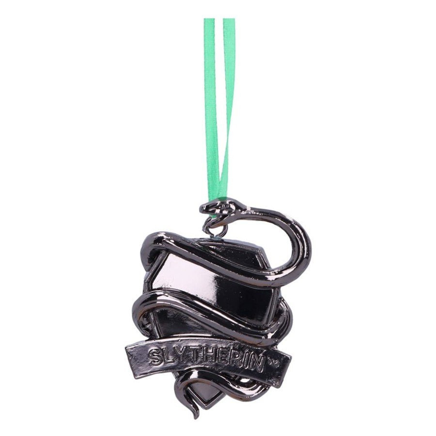 Decoratie Nemesis | Harry Potter - Slytherin Crest (Silver) - Hanging Ornament 6.3Cm