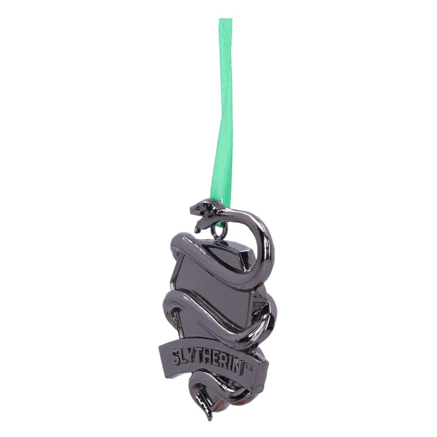 Decoratie Nemesis | Harry Potter - Slytherin Crest (Silver) - Hanging Ornament 6.3Cm