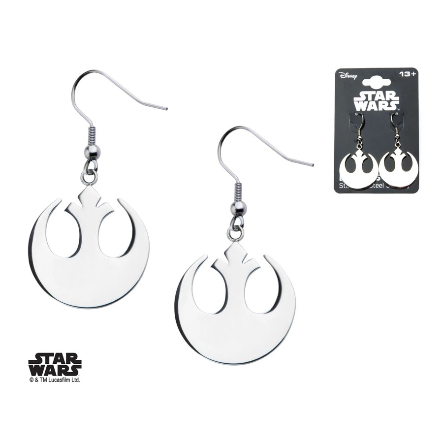 Accessoires S1 Studio | Star Wars - Women'S Stainless Steel Rebel Symbol Hook Dangle Earrings