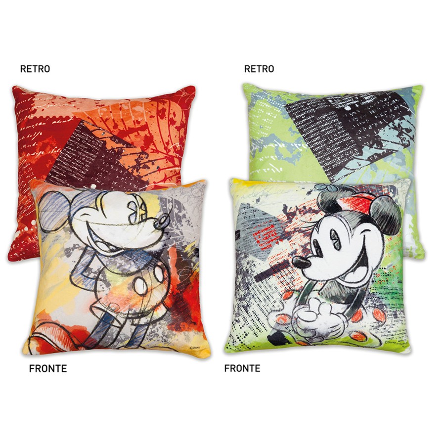 Decoratie ShopForGeek | Mickey The True Original - Set 2 Cushion 40X40 - Red/Green