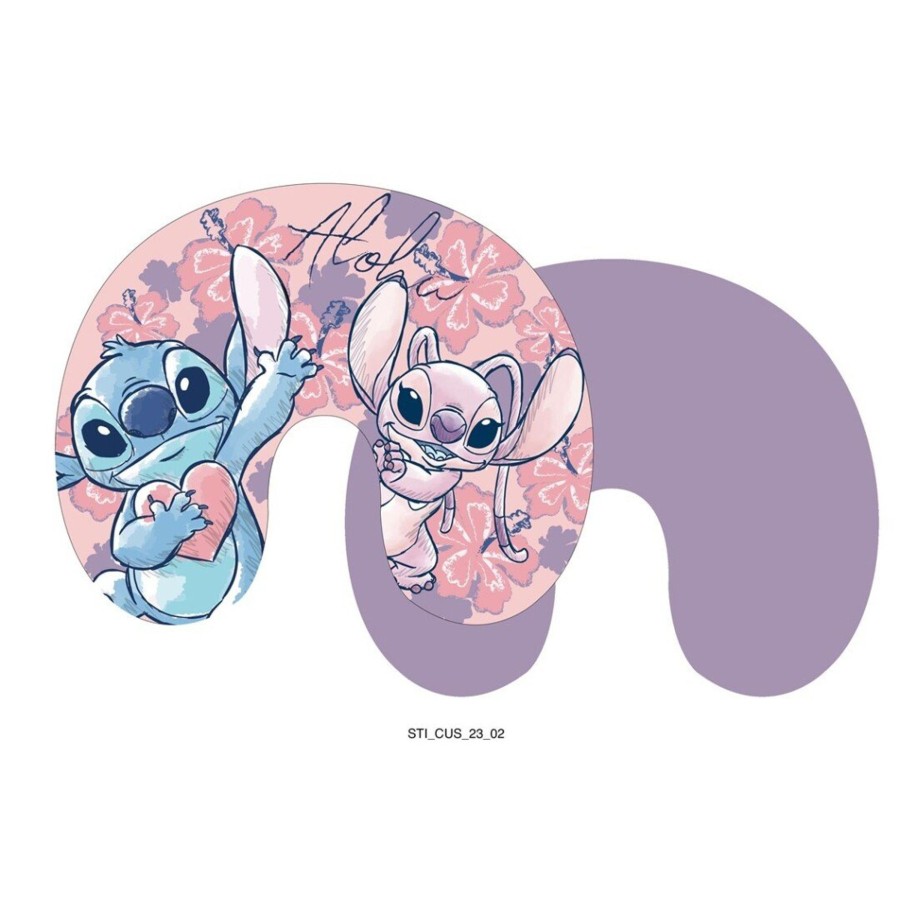 Decoratie AyMax | Lilo & Stitch - Stitch & Angel - Travel Cushion