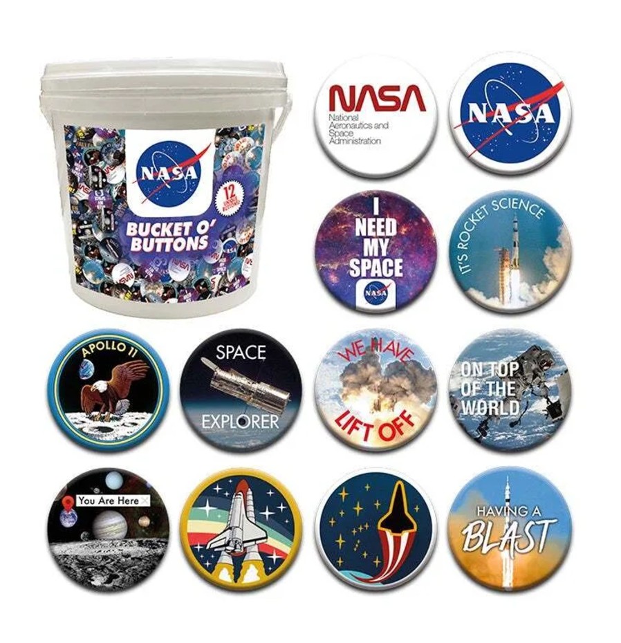 Accessoires Aquarius | Nasa - Bucket Of Buttons 144 Pieces 3.2Cm