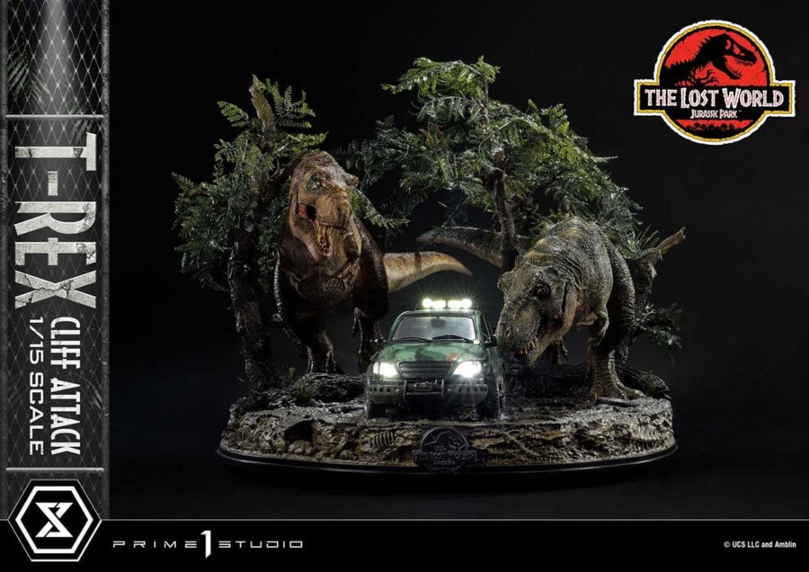 Figuren Prime 1 Studio | Jurassic Park The Lost World - T-Rex Cliff Attack -Statue 1/15 53Cm