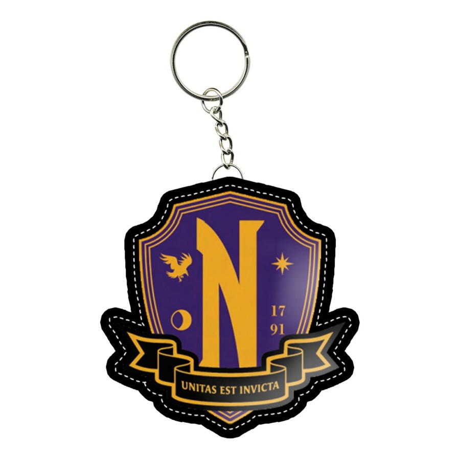 Accessoires Karactermania | Wednesday - Nevermore Emblem - Rubber Keychain