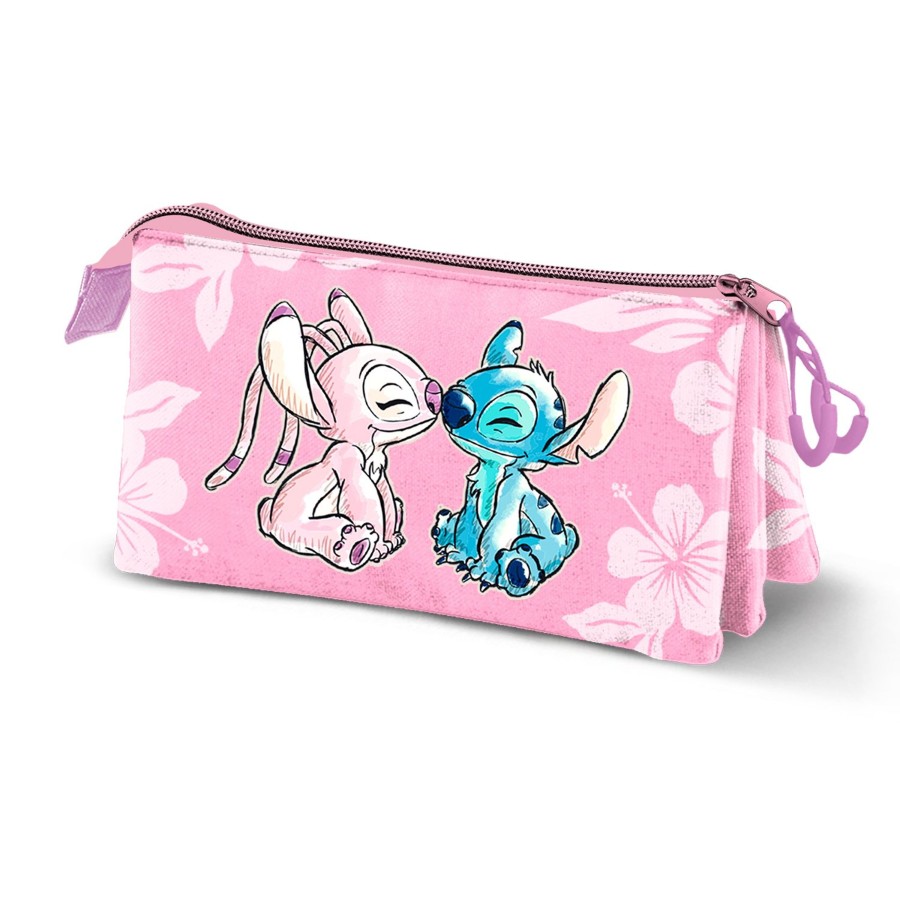 Kantoor Karactermania | Lilo & Stitch - Pink - Triple Pencil Case