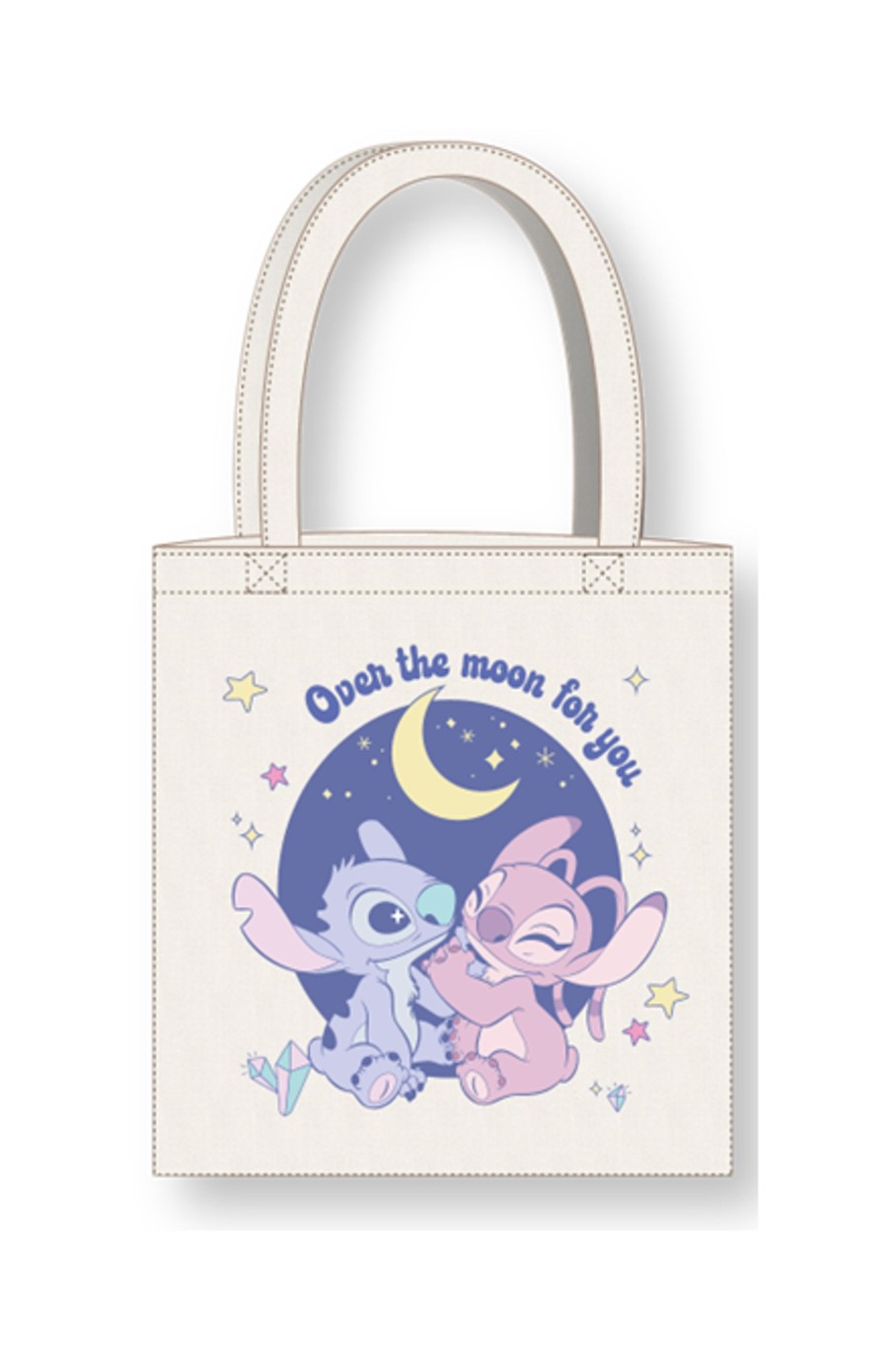 Accessoires Cerda | Stitch & Angel - Over The Moon - Tote Bag 36X39Cm