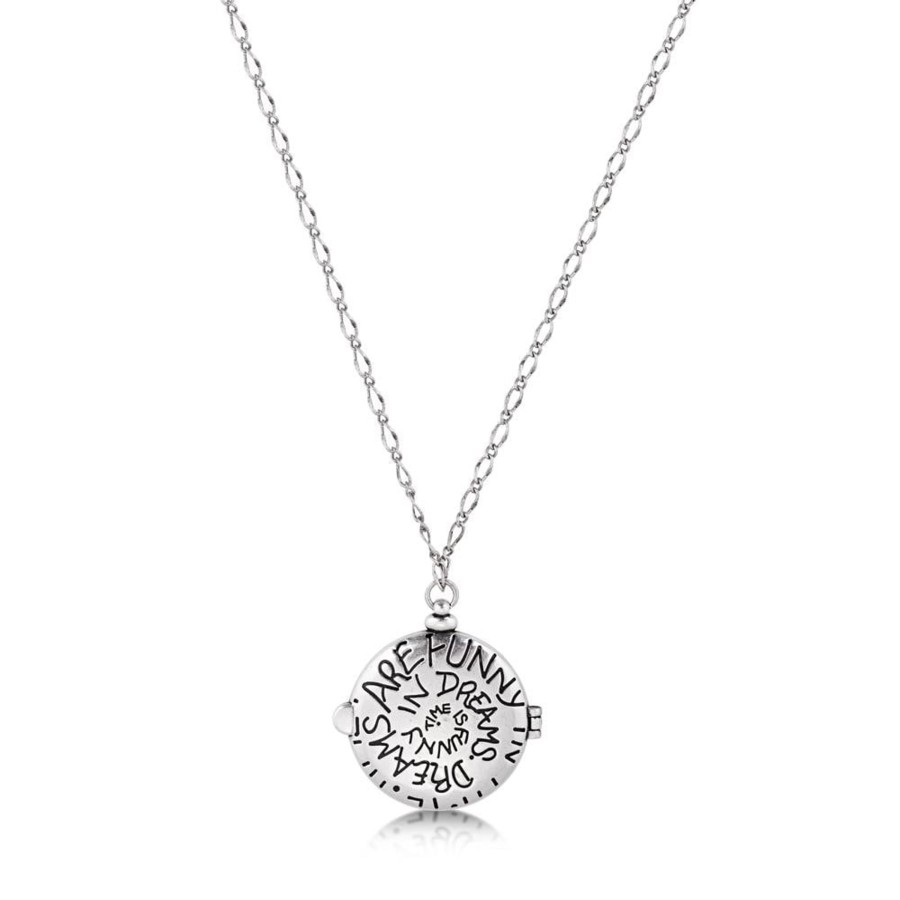 Accessoires Couture Kingdom | Alice - Clock Necklace 'White Gold Plated'